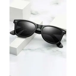 LEGEND EYEWEAR Unisex Black Lens & Black Square Sunglasses with-picture-28