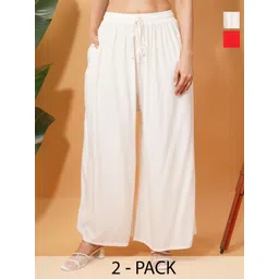 LEGITLOOKS Women 2 Flared Palazzos-picture-18