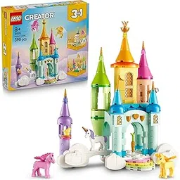 LEGO Creator 3in1 Unicorn Castle Toy Animals Playset and Room Decor 31175 Building Blocks Toys for 8+ Gift for Boys and Girls-picture-12