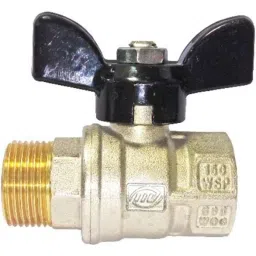Lehry Valves 10mm Forged Brass 2 Way Nickel Plated Ball Valve with Butterfly Handle, LIV-BLV-BS-002-picture-11