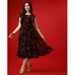 leia Women Floral Print Fit & Flare Dress-picture-18