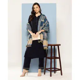 leia Women Paisley Woven Shawl with Fringed Hem-picture-47