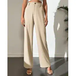 leia Women Relaxed Fit Flat-Front Trousers-picture-45