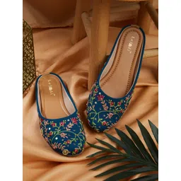 LEJODI Women Embellished Party Mojaris Flats-picture-12