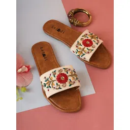 LEJODI Women Embellished Party Open Toe Flats-picture-28