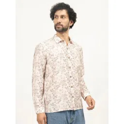 Lela Off White Cotton Regular Fit Printed Shirt-picture-13