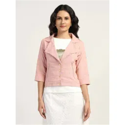 Lela Pink Cotton Printed Jacket-picture-35