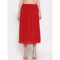 Lela Red A-Line Skirt-picture-24