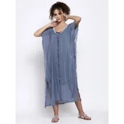 Lela Slate Blue Lace Kaftan-picture-11
