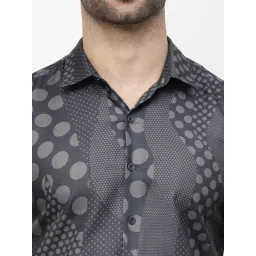 Lela Slate Blue Regular Fit Printed Shirt image 4