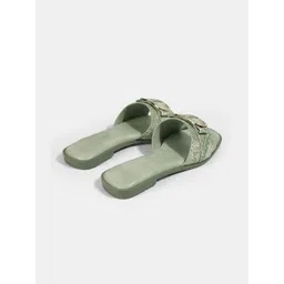 LEMON & PEPPER Women Textured Open Toe Flats with Buckles-picture-27