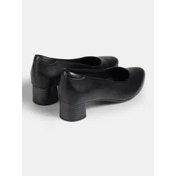 LEMON & PEPPER Women Velvet Pointed Toe Block Heel Pumps-picture-34