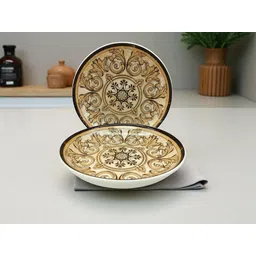 18.5cm Ceramic Deep Salad/Pasta/Snack Serving Plate Set of 2, Microwave Safe|LT Dinner Plate-image-28