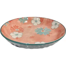 Ceramic Round Deep Salad/Pasta/Snack Serving Plate, Platters for Serving Snacks Tray-image-2