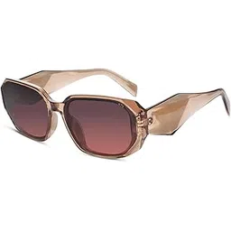 lenskandy Full Rim Rectangle Branded Latest & Stylish Sunglasses for Women | 100% UV Protected | Medium | 9115-picture-31