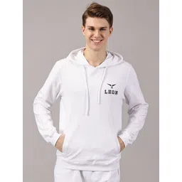 LEON Men Brand Logo Printed Hooded Neck Cotton Sweatshirt-picture-22