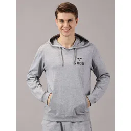 LEON Men Brand Logo Printed Hooded Sweatshirt-picture-37