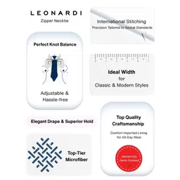 Leonardi Men Woven Design Skinny Formal Tie image 5