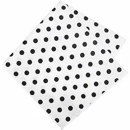 leonardi Mens Pocket Square | Retro Classic | 24 x 24 cm | Soft fabric | Superior finishing | Packaging – folder | Colour- White Base Black Dot (Set of 1)-picture-10