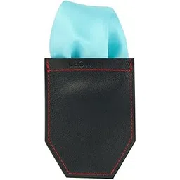 leonardi Men's Solid Pocket Square & Pocket Square Holder For Men's Combo | Microfiber | 30cm x 30cm | Pack of 2-picture-54