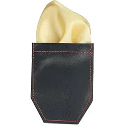 leonardi Men's Solid Pocket Square & Pocket Square Holder For Men's Combo | Microfiber | 30cm x 30cm | Pack of 2-picture-22