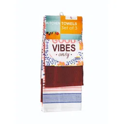 LEOSOFT 3Pcs White & Maroon Printed Cotton Kitchen Towels-picture-16