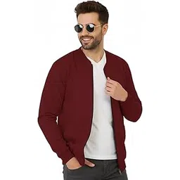 leotude Full Sleeve Regular Fit Fleece Bomber Winter Jacket For Mans (Color: Multicolor)-picture-55