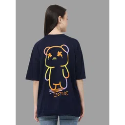 Leotude Graphic Printed Drop-Shoulder Sleeves Oversized T-shirt-picture-15
