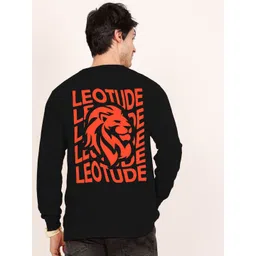 Leotude Men Cotton Printed Round Neck Sweatshirt-picture-16