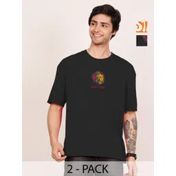 Leotude Men Printed Raw Edge T-shirt-picture-32