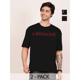 Leotude Men Printed Raw Edge T-shirt-picture-20