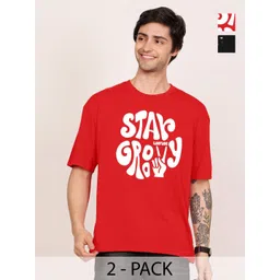 Leotude Men Printed Raw Edge T-shirt-picture-33