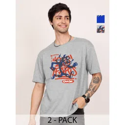Leotude Men Printed Raw Edge T-shirt-picture-25