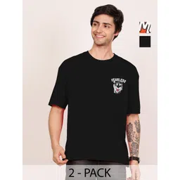 Leotude Men Printed Raw Edge T-shirt-picture-26