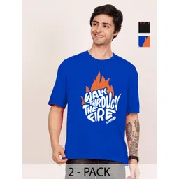 Leotude Men Printed Raw Edge T-shirt-picture-29