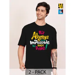 Leotude Men Printed Raw Edge T-shirt-picture-16