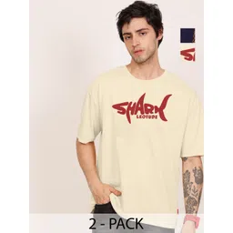 Leotude Men Printed Raw Edge T-shirt-picture-31