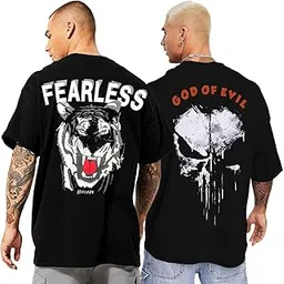 leotude Men's Cotton Oversized Fit T-Shirt-picture-59