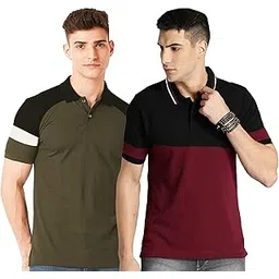 leotude Men's Regular Fit Half Sleeve Matty Combo T-Shirt (Pack of 2)-picture-51