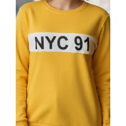 Leotude Women Typography Printed Full Sleeve Sweatshirt image 4