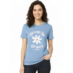 Leotude Women Typography Printed Round Neck Cotton T-shirt-picture-23