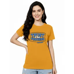 Leotude Women Typography Printed Round Neck Cotton T-shirt-picture-25