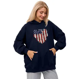 leotude Women's Loopknit Hooded Neck Sweatshirt image 2