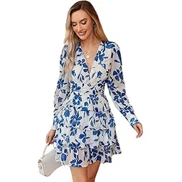 leriya fashion Dress for Woman |One piece Floral Printes Long Sleeve | Summer Drass for Women | Women Dresses for Every Occation | Western Beach wear | Festive & Casual Wear ( Westarn | Printed | Every Day )-picture-17