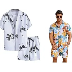 leriya fashion Unisex Night Dress || Tie-Dye Night Wear Set || Beach Wear Summer Wear Short Pajama Set || Sleepwear Loungewear Lycra T-Shirt & Shorts Combo|| Night Suit for Men & Women. Pack of 2-picture-46