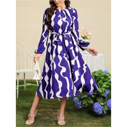 LERIYA FASHION Women Fit & Flare Midi Dress-picture-14