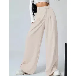 LERIYA FASHION Women High-Rise Easy Wash Trousers-picture-28