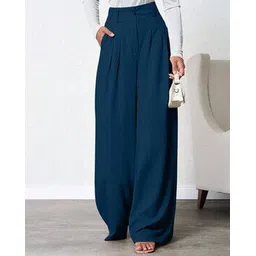 leriya fashion Women High-Rise Relaxed Fit Trousers-picture-46