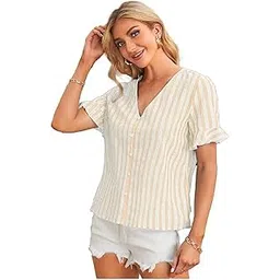 leriya fashion Women's Cotton Regular Fit Blouse-picture-12