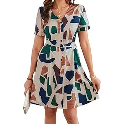 leriya fashion Women's Fit and Flare Knee Length Dress-picture-33